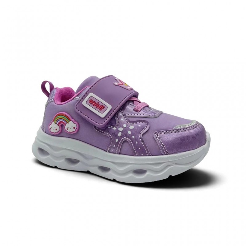 FILA Rainbow Παιδικά Αθλητικά Παπούτσια με Φωτάκια και ήχο Μωβ 7BK63005-800