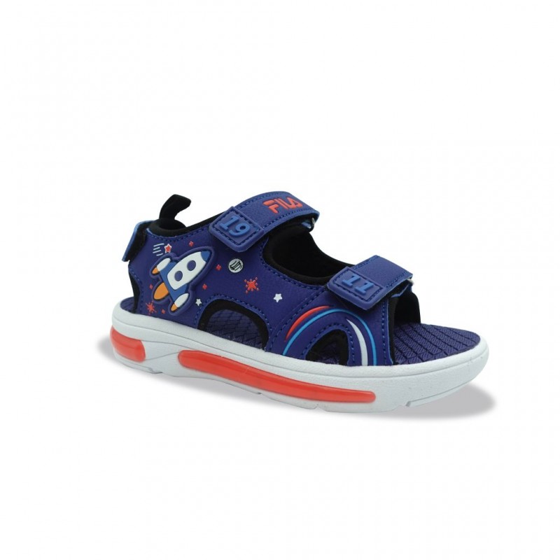 Fila Fila Rocket Velcro Lights Παιδικά Αθλητικά Πέδιλα με φωτάκια Μπλε 7YN61005-200