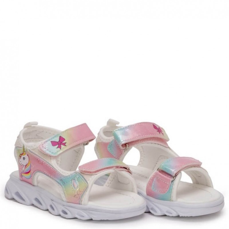 NEW8TEEN παιδικά πέδιλα με φωτάκια Unicorn B0044430