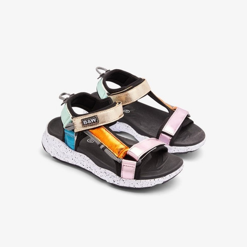 B&W παιδικά αθλητικά σανδάλια για κορίτσι Black BJSH360003