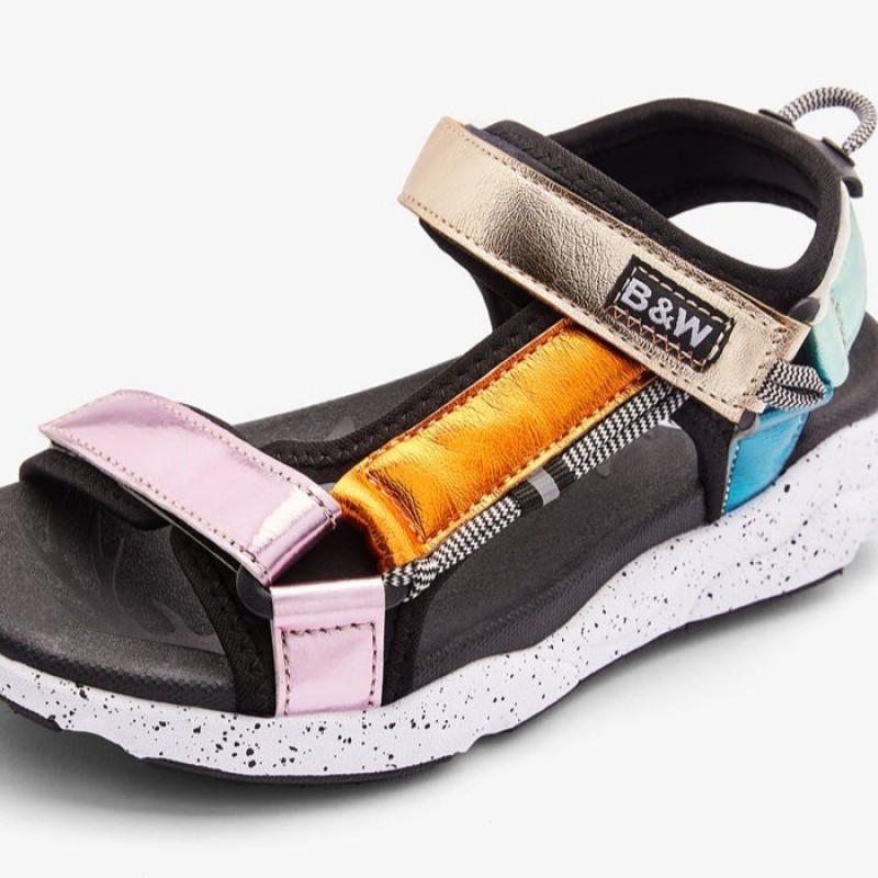 B&W παιδικά αθλητικά σανδάλια για κορίτσι Black BJSH360003