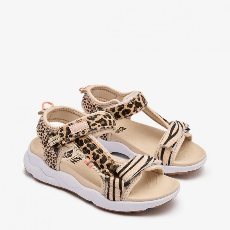 B&W παιδικά αθλητικά πέδιλα για κορίτσι Animal Print BWSH360008