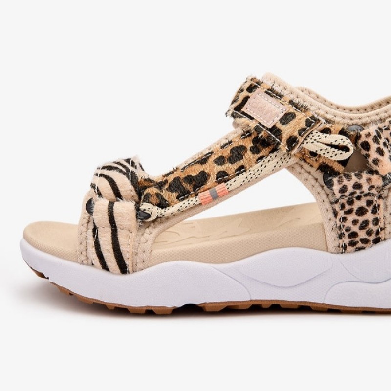 B&W παιδικά αθλητικά πέδιλα για κορίτσι Animal Print BWSH360008