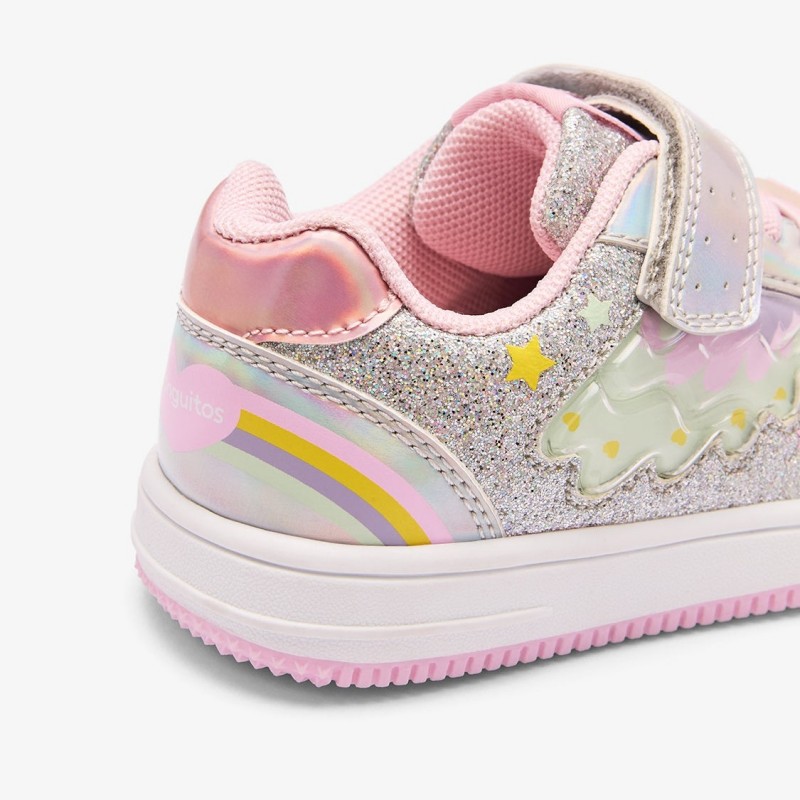 Conguitos παιδικά sneakers με φωτάκια για κορίτσια Ασημί COSH224057