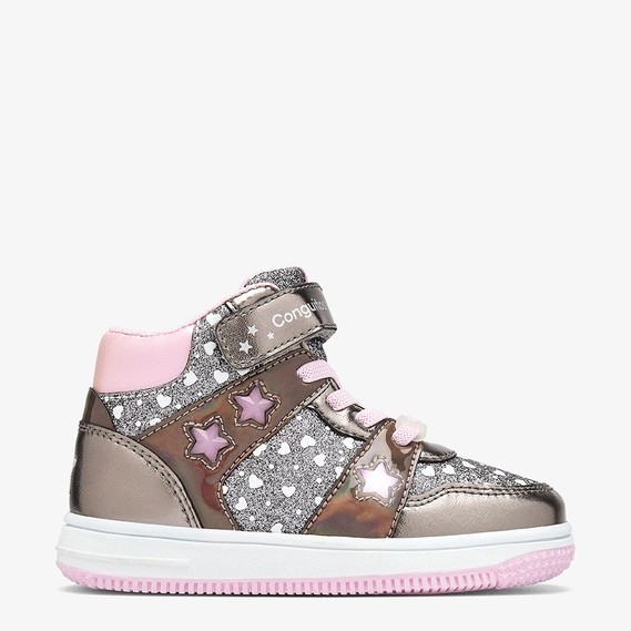 Conguitos παιδικά high sneakers με φωτάκια Stars COSH224067