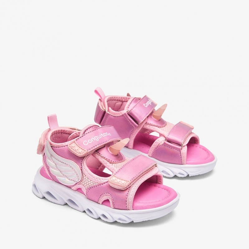 Conguitos παιδικά πέδιλα για κορίτσι με φωτάκια Unicorn COSH260015