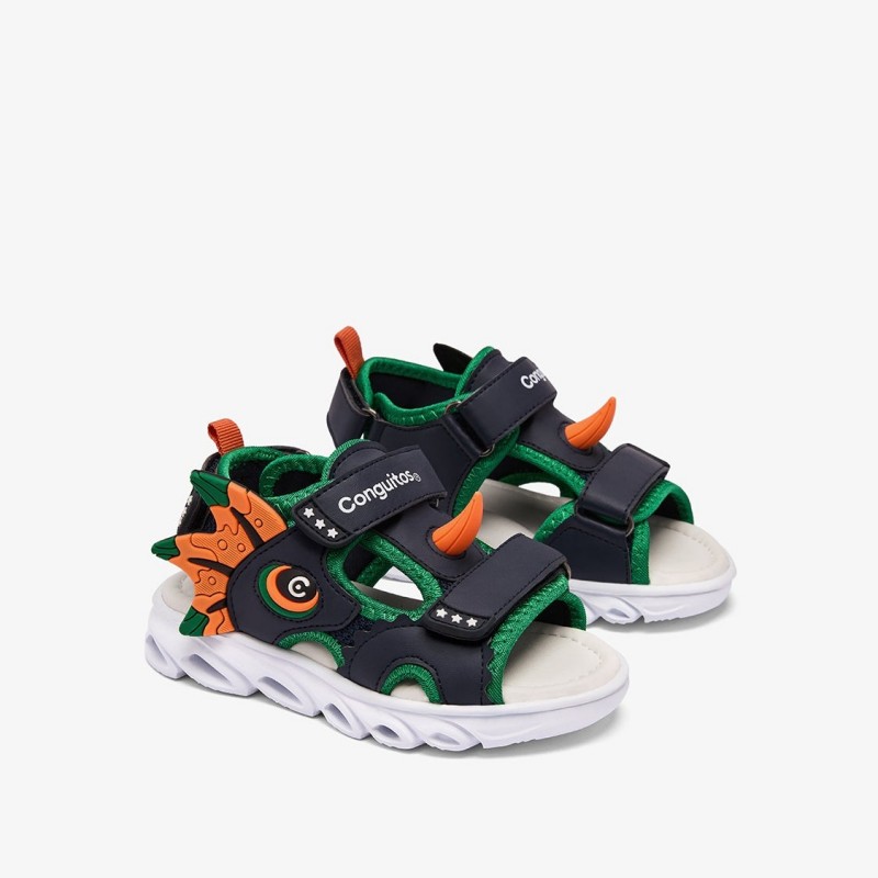 Conguitos παιδικά πέδιλα για αγόρια με φωτάκια Dino COSH260019