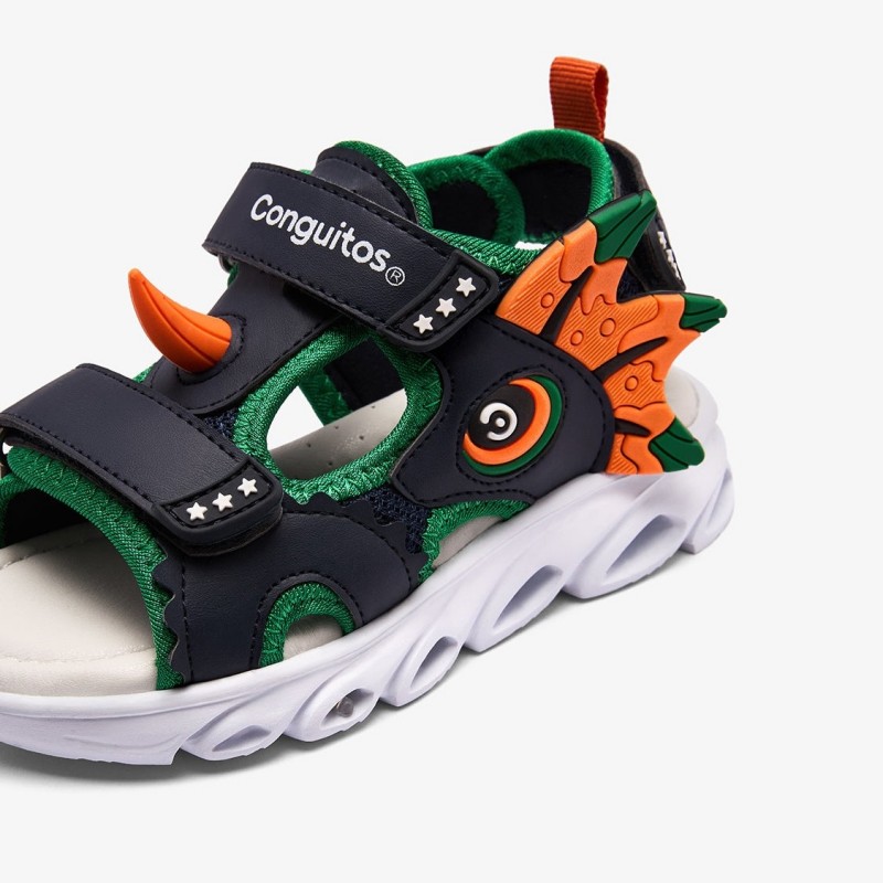 Conguitos παιδικά πέδιλα για αγόρια με φωτάκια Dino COSH260019