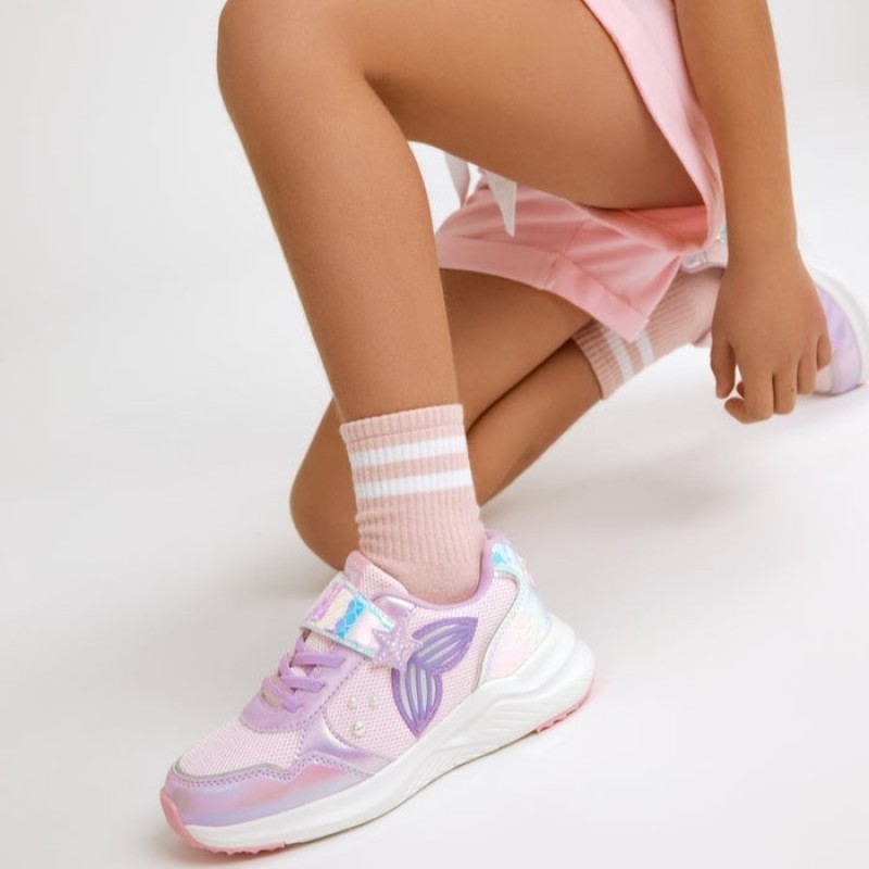 Conguitos παιδικά sneakers Mermaid με φωτάκια Πολύχρωμο COSH261028