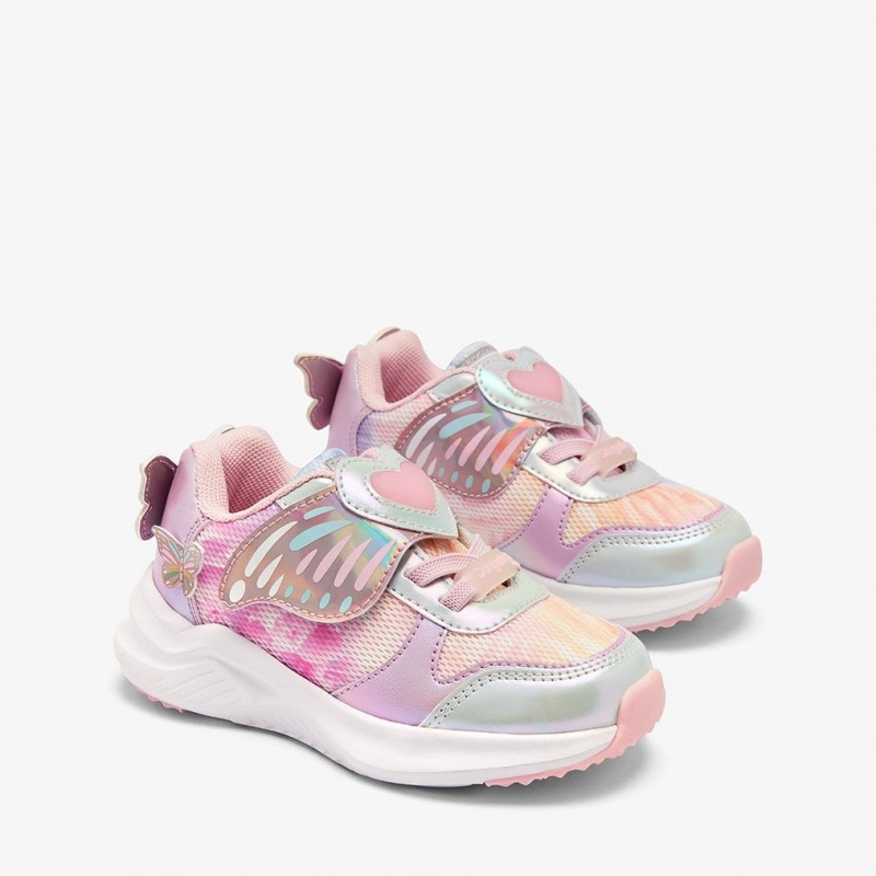 Conguitos παιδικά sneakers με φωτάκια για κορίτσια Πεταλούδα COSH261033