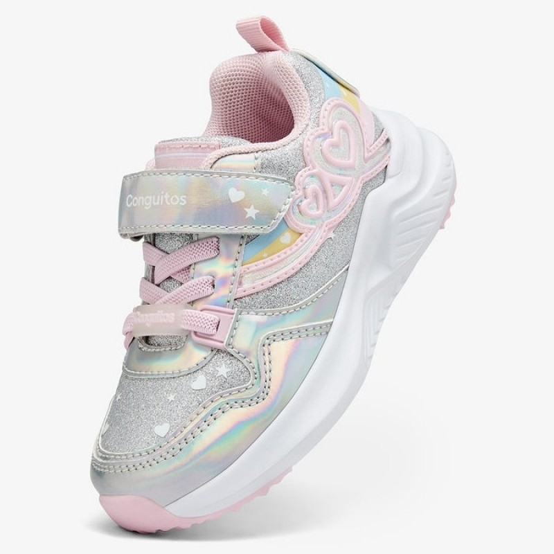 Conguitos παιδικά sneakers με φωτάκια Heart COSH261039