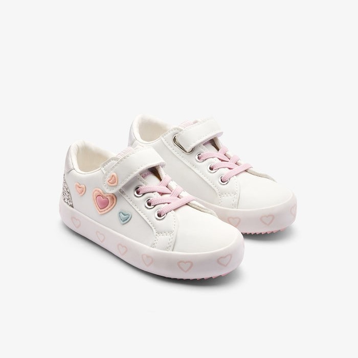 Conguitos παιδικά sneakers Pink Hearts Λευκό COSH282102