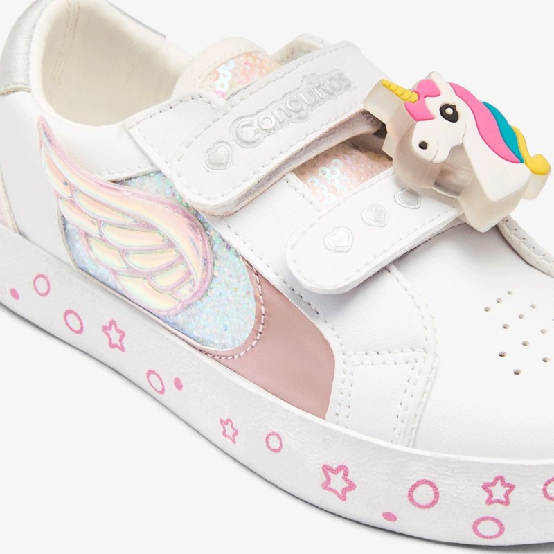 Conguitos παιδικά sneakers με φωτάκια για κορίτσια Unicorn COSH282115