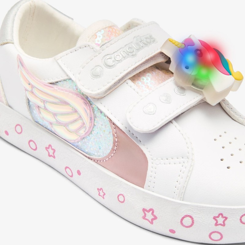 Conguitos παιδικά sneakers με φωτάκια για κορίτσια Unicorn COSH282115