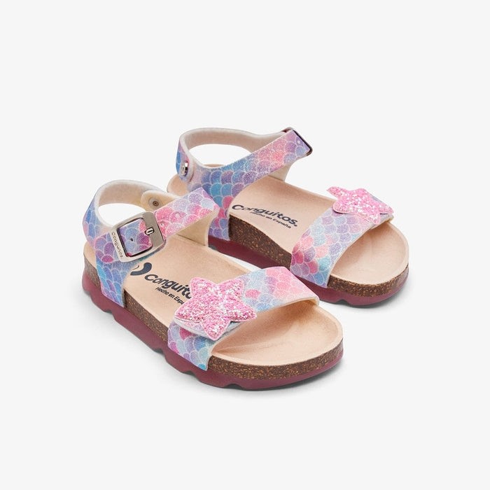 Conguitos παιδικά σανδάλια BIO για κορίτσι Stars Glitter COSH285080