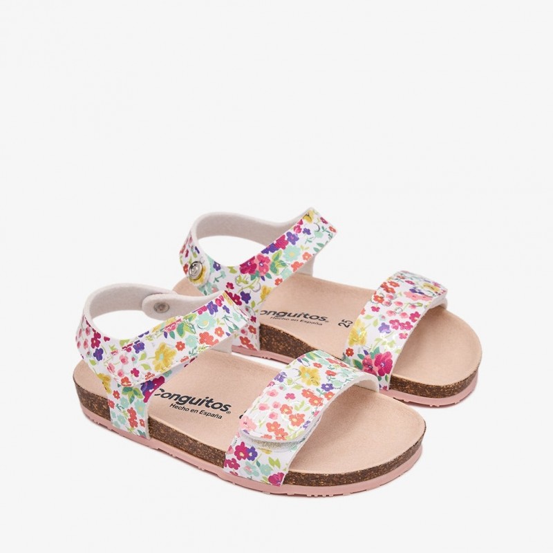 Conguitos παιδικά σανδάλια BIO για κορίτσι Floral COSH285083