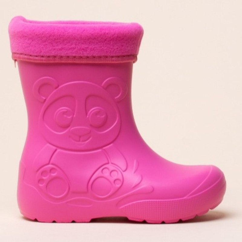 Camminare Παιδικές Γαλότσες Panda με επένδυση Ροζ Φούξια