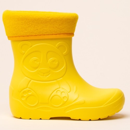Camminare Παιδικές Γαλότσες Panda με επένδυση Κίτρινες