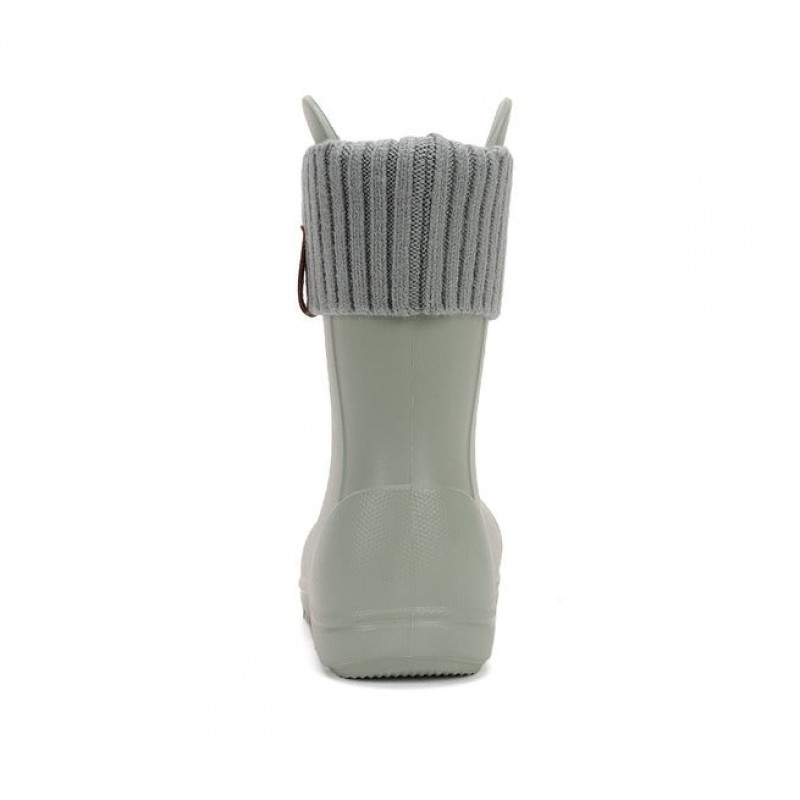 DDStep Ελαφριές Παιδικές γαλότσες με επένδυση Χακί I106-52182