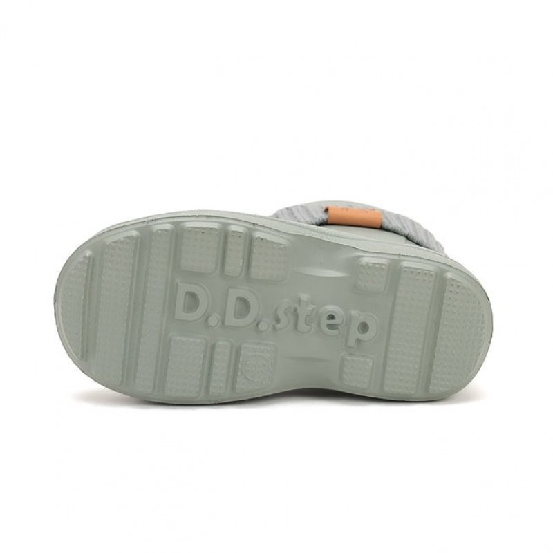 DDStep Ελαφριές Παιδικές γαλότσες με επένδυση Χακί I106-52182