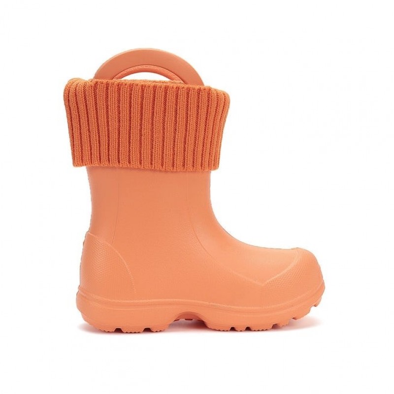 DDStep Ελαφριές Παιδικές γαλότσες με επένδυση Πορτοκαλί I106-52225