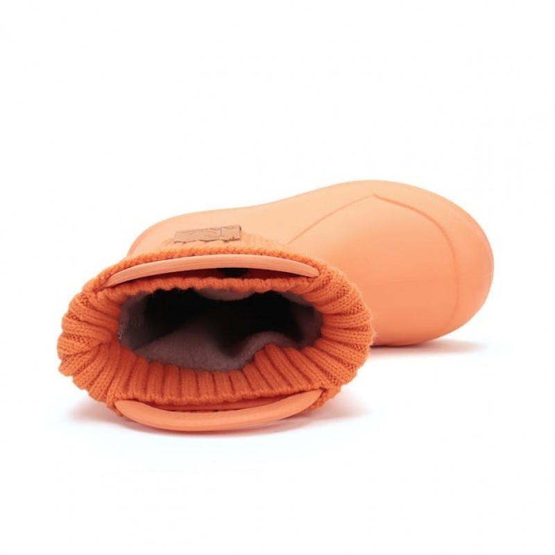 DDStep Ελαφριές Παιδικές γαλότσες με επένδυση Πορτοκαλί I106-52225