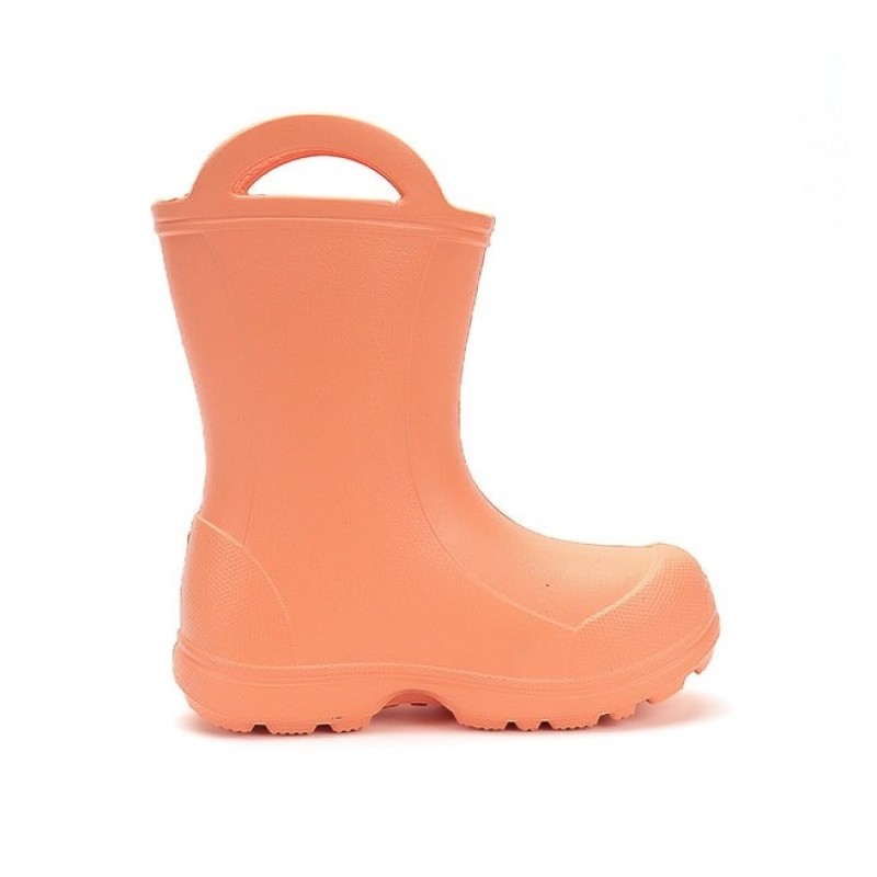 DDStep Ελαφριές Παιδικές γαλότσες με επένδυση Πορτοκαλί I106-52225