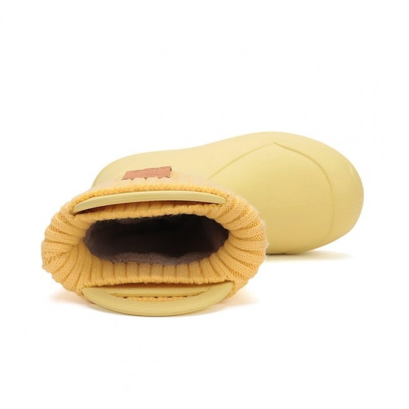 DDStep Ελαφριές Παιδικές γαλότσες με επένδυση Κίτρινες I106-52295