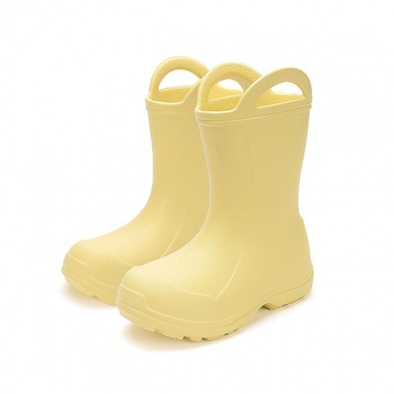DDStep Ελαφριές Παιδικές γαλότσες με επένδυση Κίτρινες I106-52295