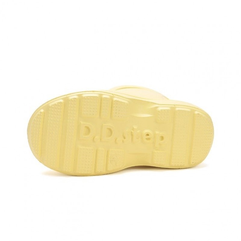 DDStep Ελαφριές Παιδικές γαλότσες με επένδυση Κίτρινες I106-52295