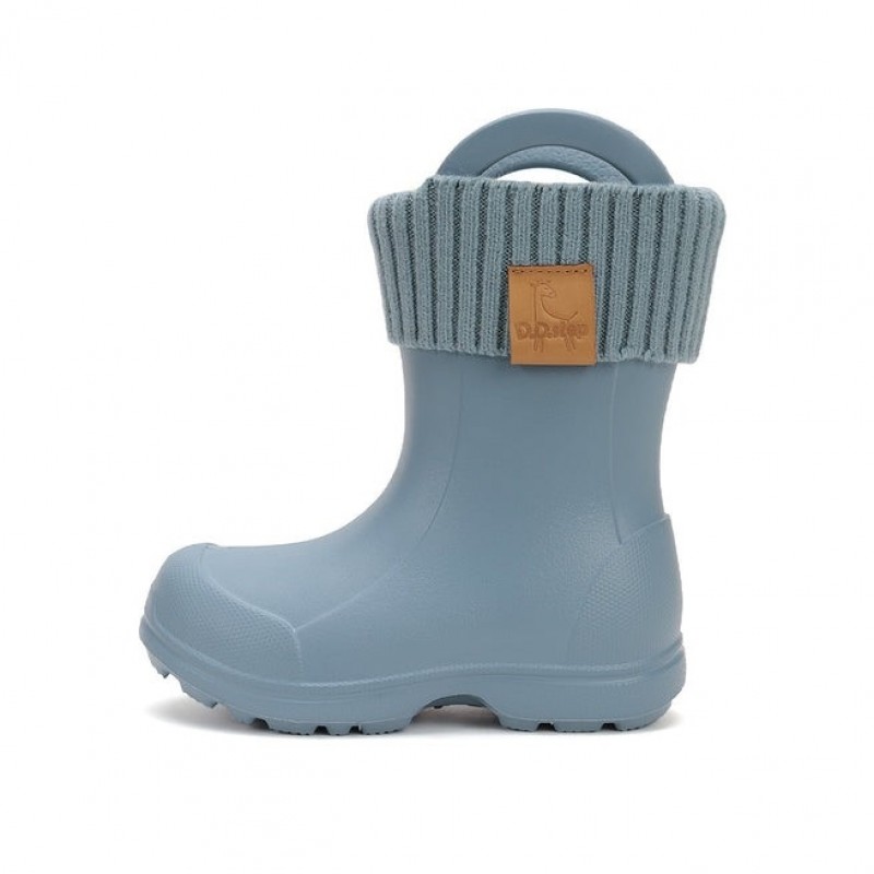 DDStep Ελαφριές Παιδικές γαλότσες με επένδυση Μπλε I106-52859