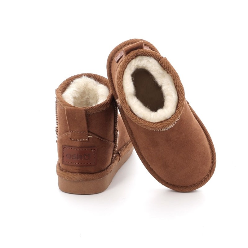 Conguitos Παιδικά αδιάβροχα μποτάκια με Γούνα Καφέ OSSH140111
