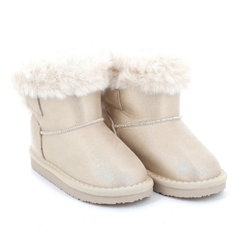 Conguitos Παιδικά αδιάβροχα μποτάκια με Γούνα Χρυσό OSSH140123