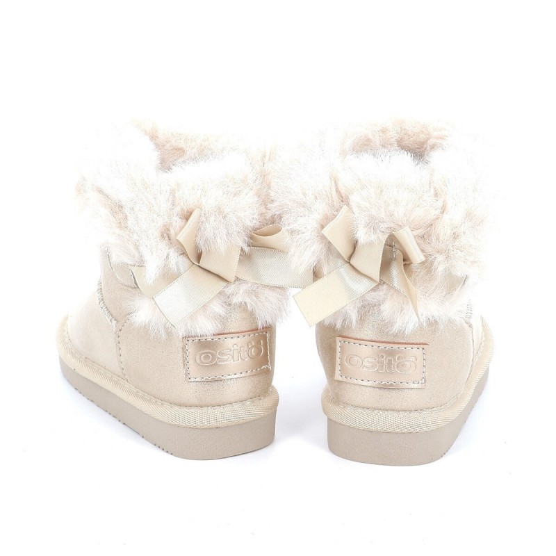 Conguitos Παιδικά αδιάβροχα μποτάκια με Γούνα Χρυσό OSSH140123