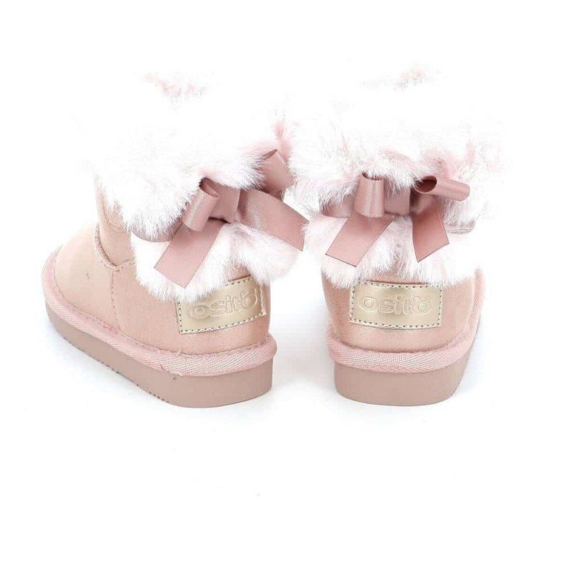 Conguitos Παιδικά αδιάβροχα μποτάκια με Γούνα Ροζ OSSH140123