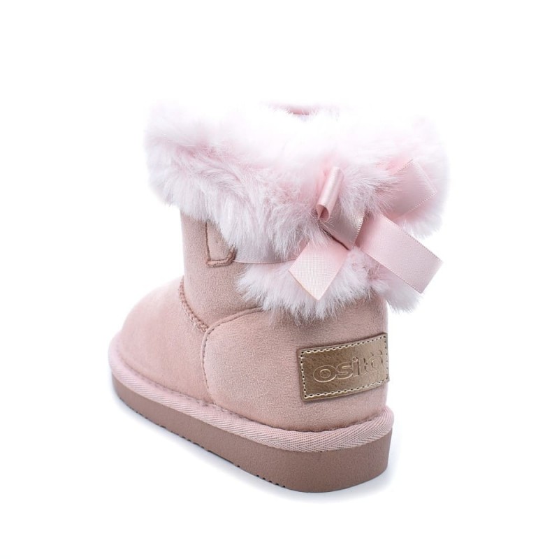 Conguitos Παιδικά αδιάβροχα μποτάκια με Γούνα Ροζ OSSH140123