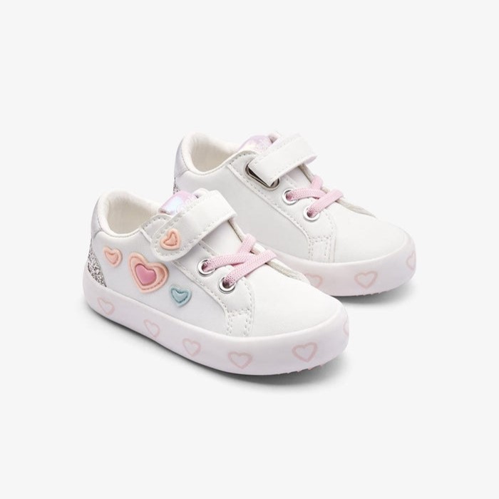 Conguitos παιδικά sneakers Pink Hearts Λευκό OSSH153015