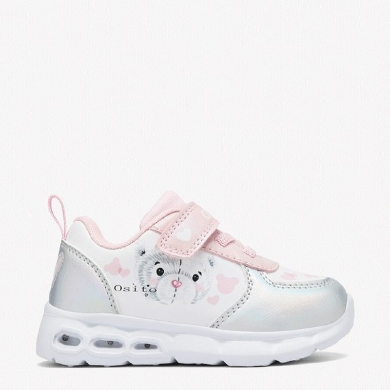 Conguitos παιδικά sneakers με φωτάκια Λευκό OSSH161001