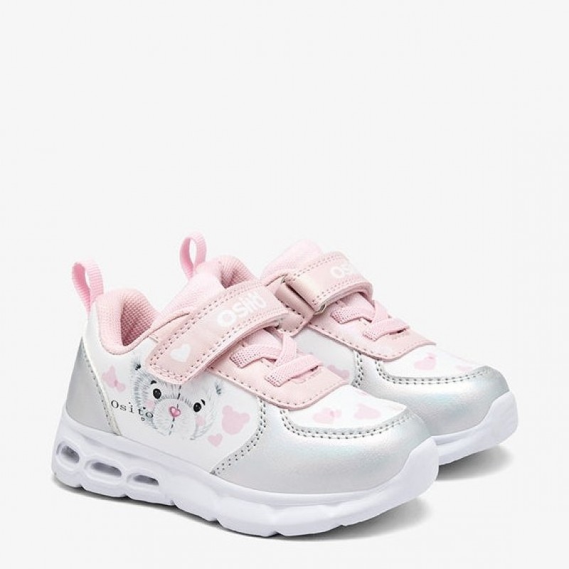 Conguitos παιδικά sneakers με φωτάκια Λευκό OSSH161001
