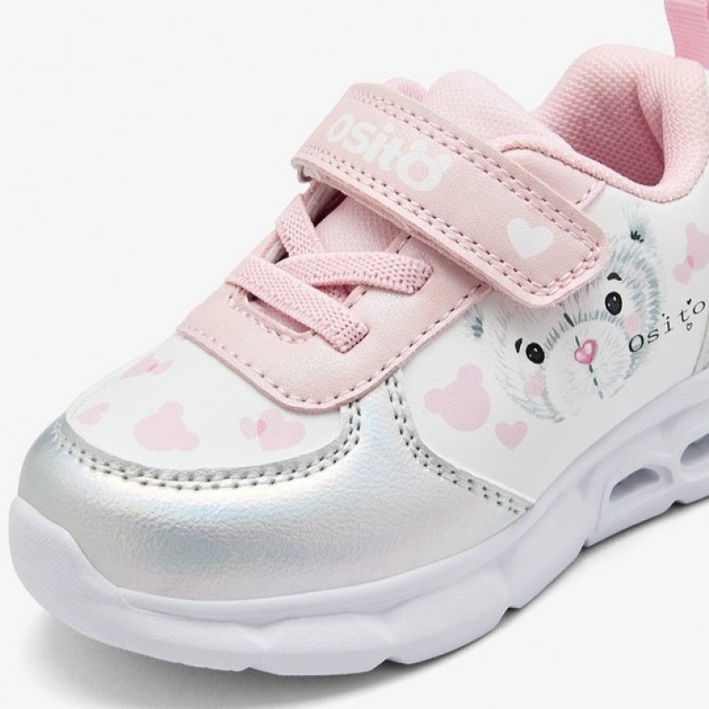 Conguitos παιδικά sneakers με φωτάκια Λευκό OSSH161001