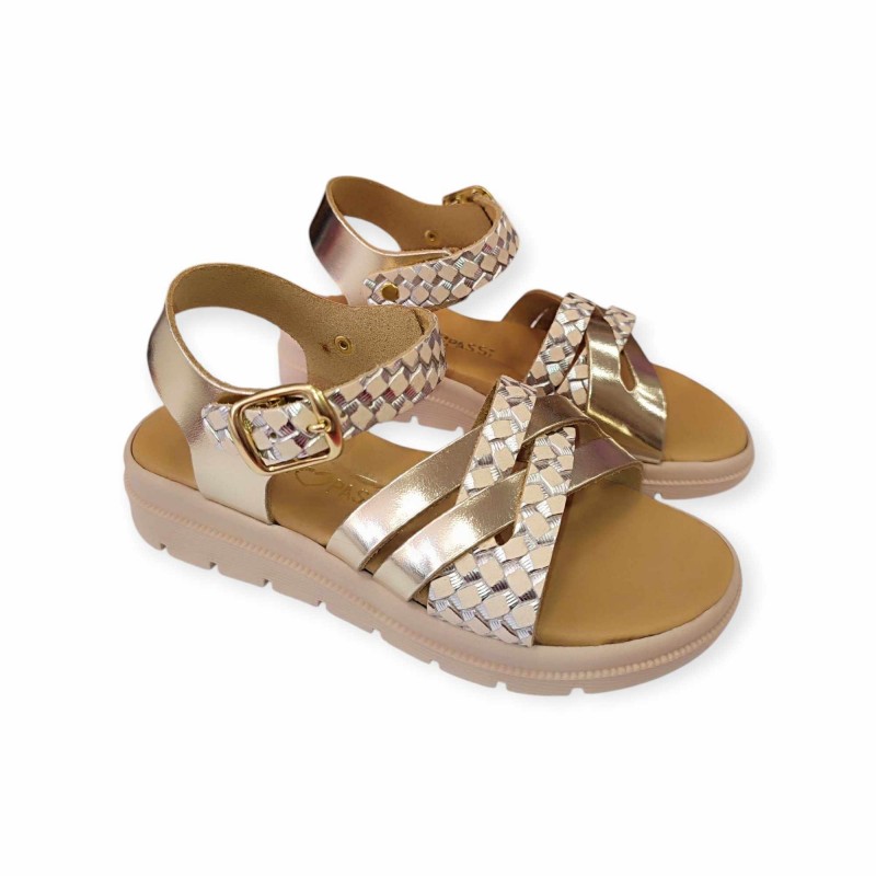 Primi Passi Παιδικά Δερμάτινα πέδιλα για κορίτσι Χρυσό 4958