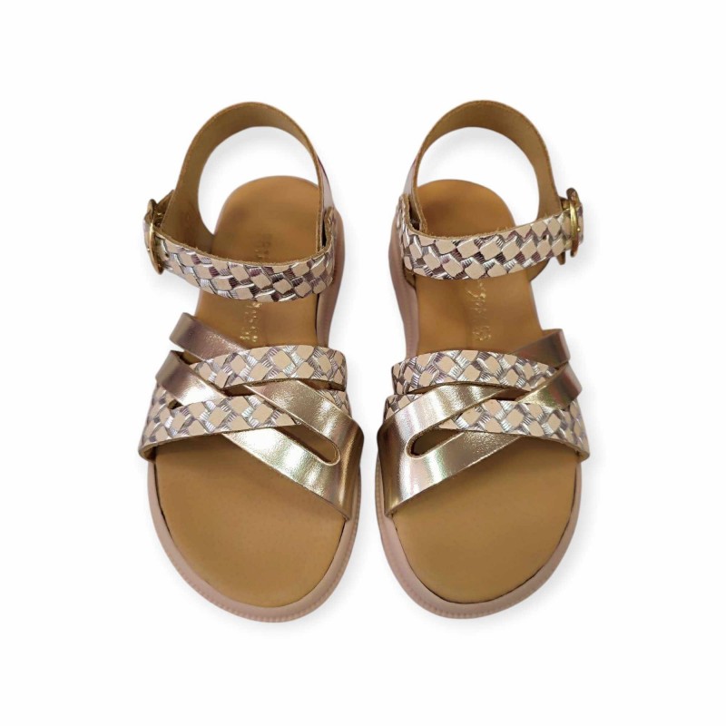 Primi Passi Παιδικά Δερμάτινα πέδιλα για κορίτσι Χρυσό 4958