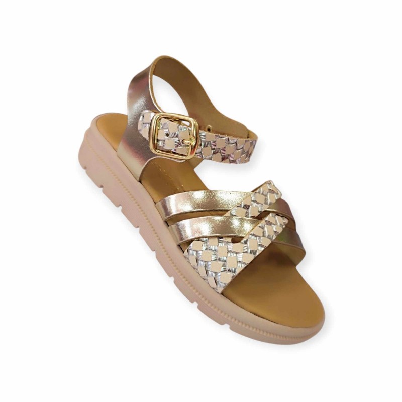 Primi Passi Παιδικά Δερμάτινα πέδιλα για κορίτσι Χρυσό 4958