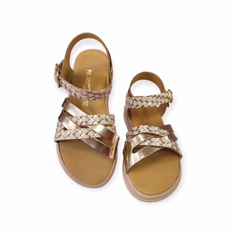 Primi Passi Παιδικά Δερμάτινα πέδιλα για κορίτσι Χρυσό 4958