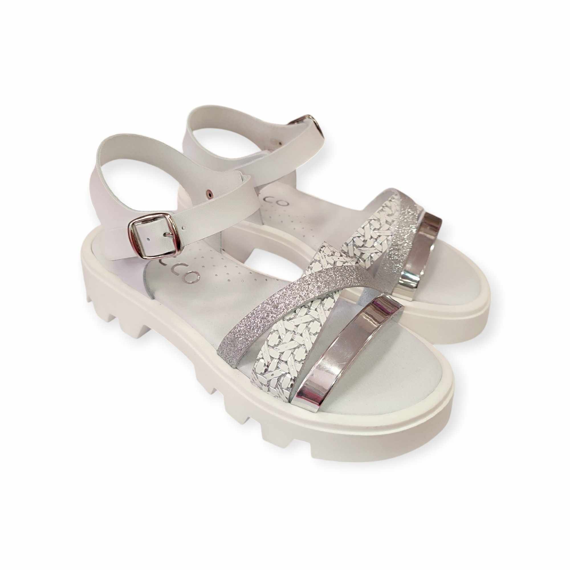 Ricco Παιδικά Δερμάτινα πέδιλα για κορίτσι Λευκό 30259T3