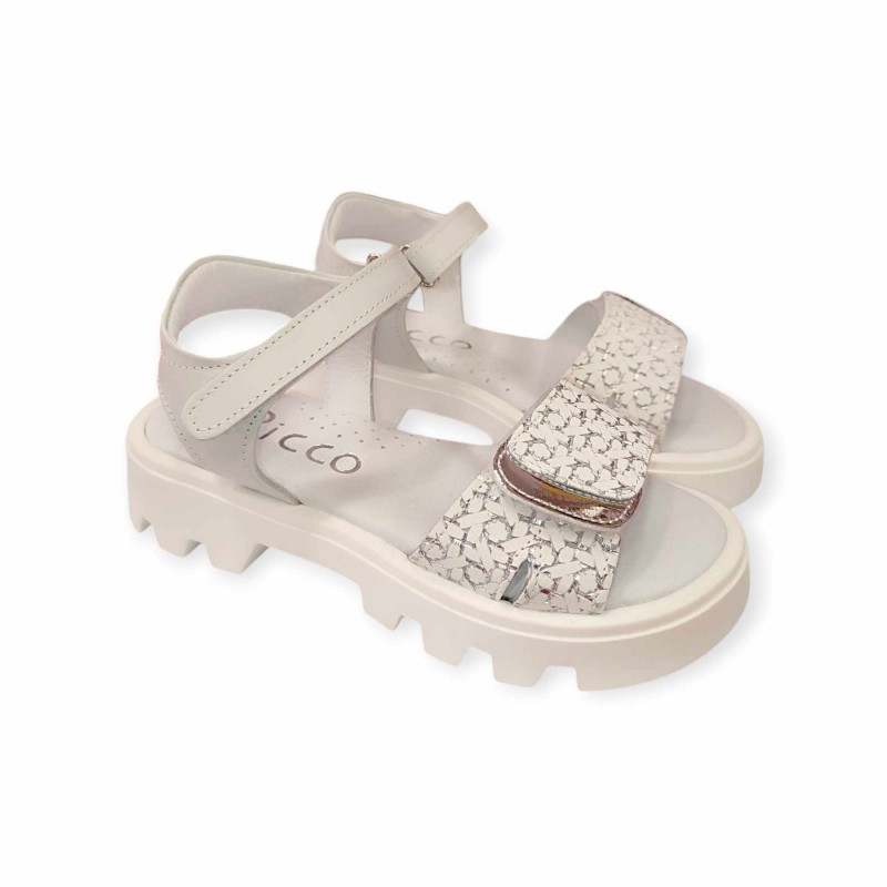 Ricco Παιδικά Δερμάτινα πέδιλα για κορίτσι Λευκό 30280T3