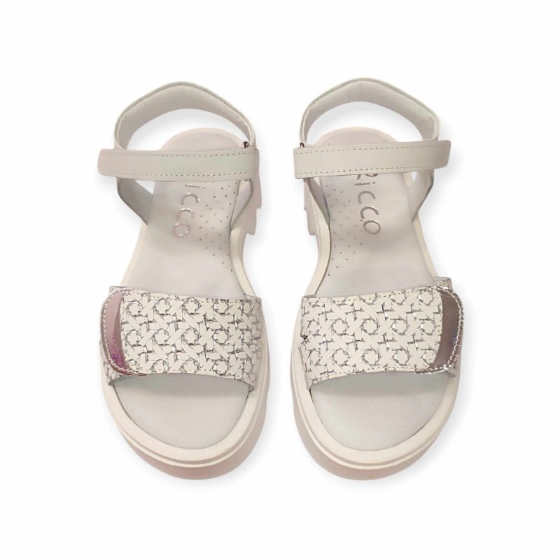 Ricco Παιδικά Δερμάτινα πέδιλα για κορίτσι Λευκό 30280T3