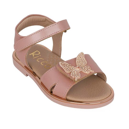 Ricco Παιδικά Δερμάτινα πέδιλα για κορίτσι Μπρονζέ 30274