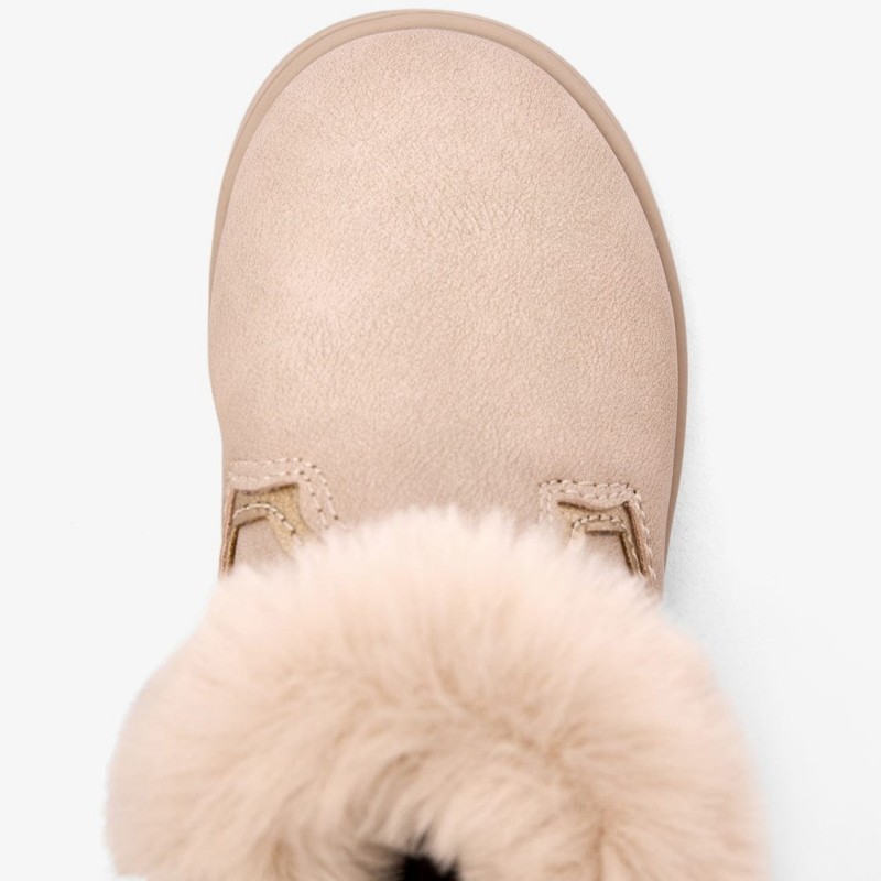 Conguitos Παιδικά μποτάκια Technobaby Barefoot με Γούνα Μπεζ TESH503013