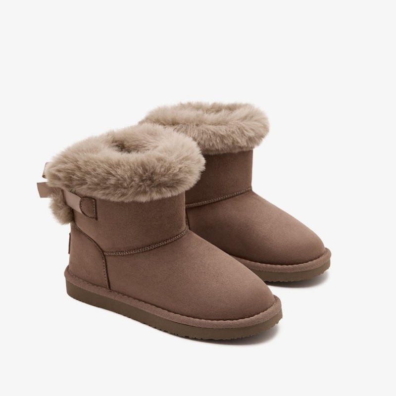 B&W by Conguitos Παιδικά αδιάβροχα μποτάκια με Γούνα Taupe BJSH542021